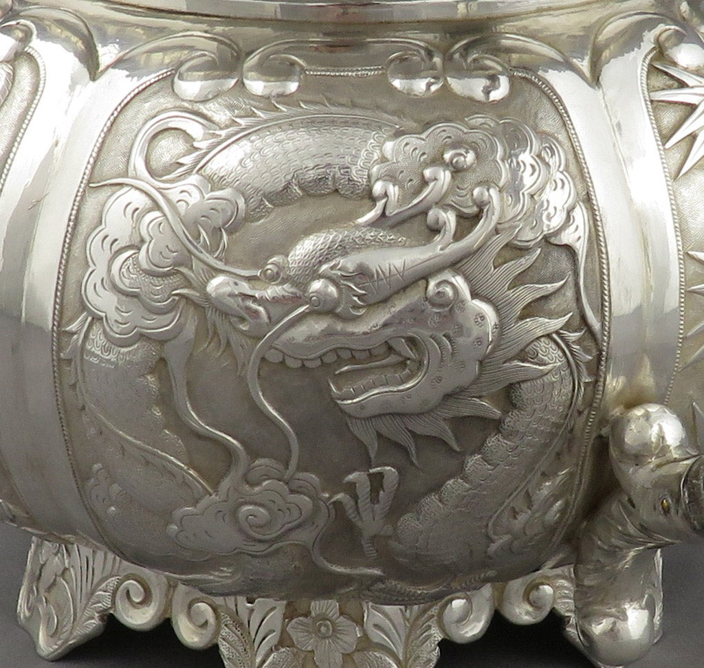 Chinese Export Silver Tea Set