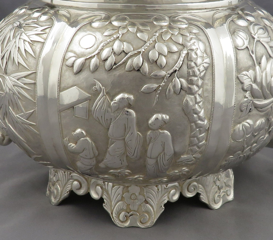Chinese Export Silver Tea Set