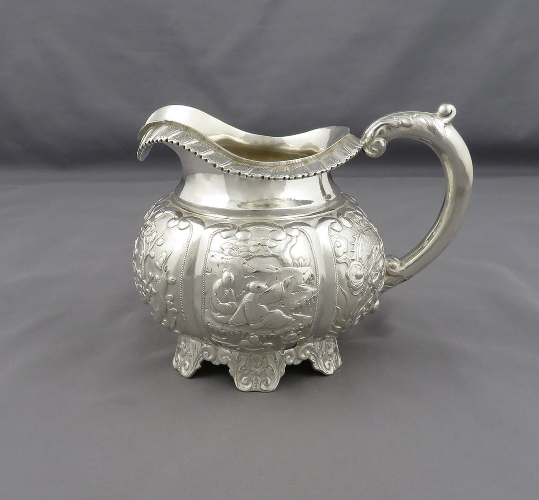 Chinese Export Silver Tea Set