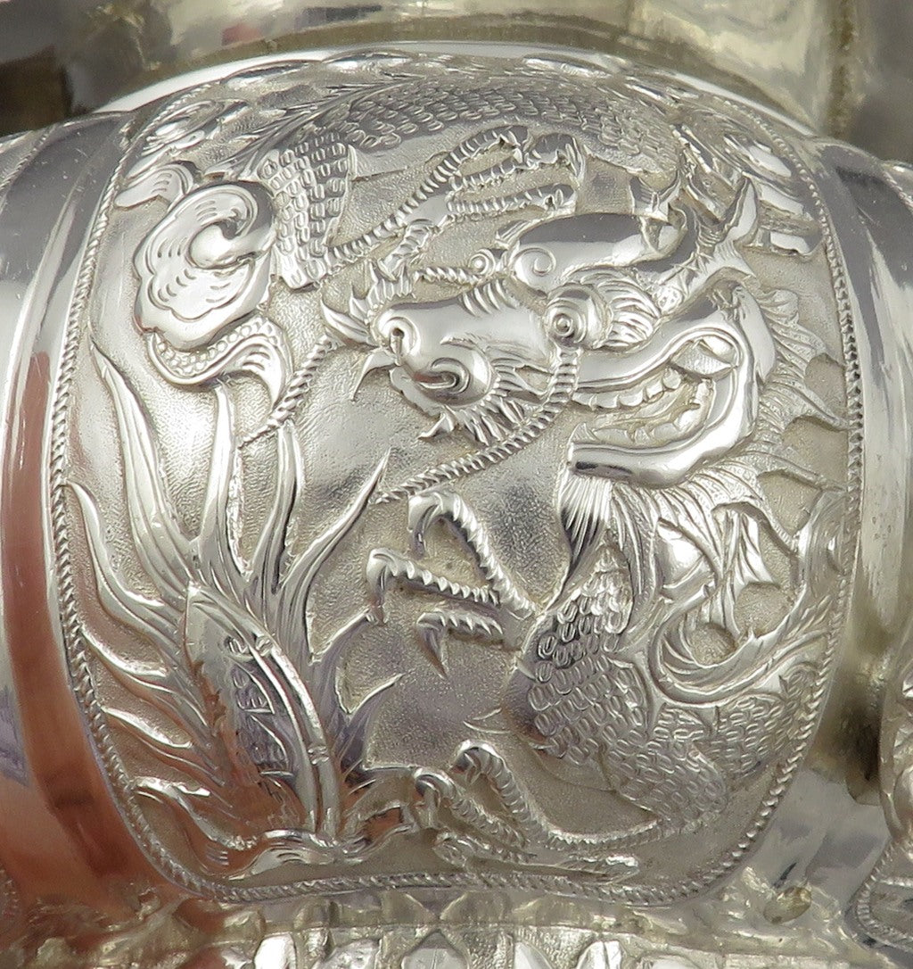 Chinese Export Silver Tea Set