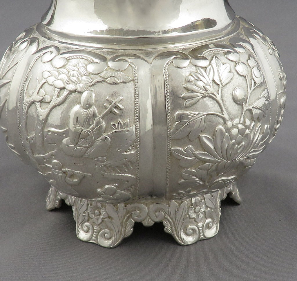 Chinese Export Silver Tea Set