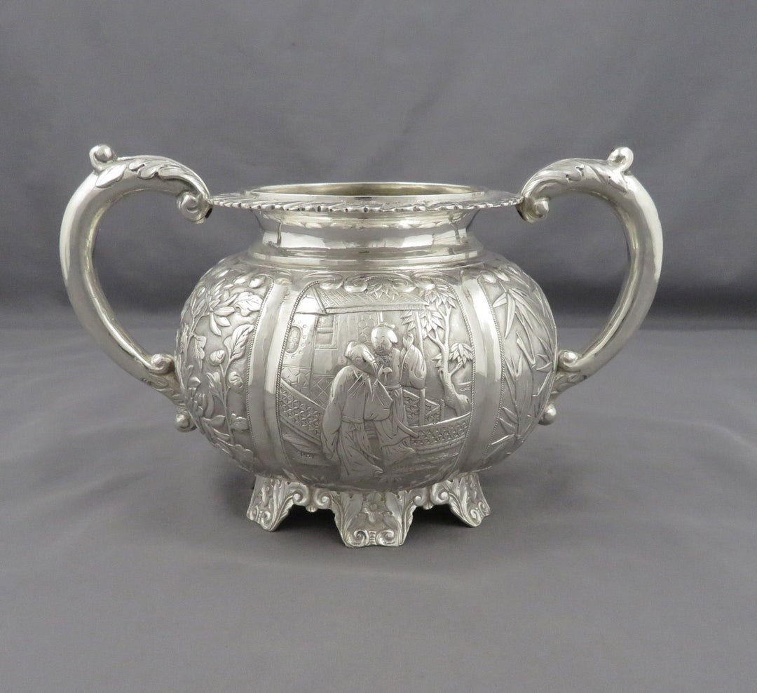 Chinese Export Silver Tea Set