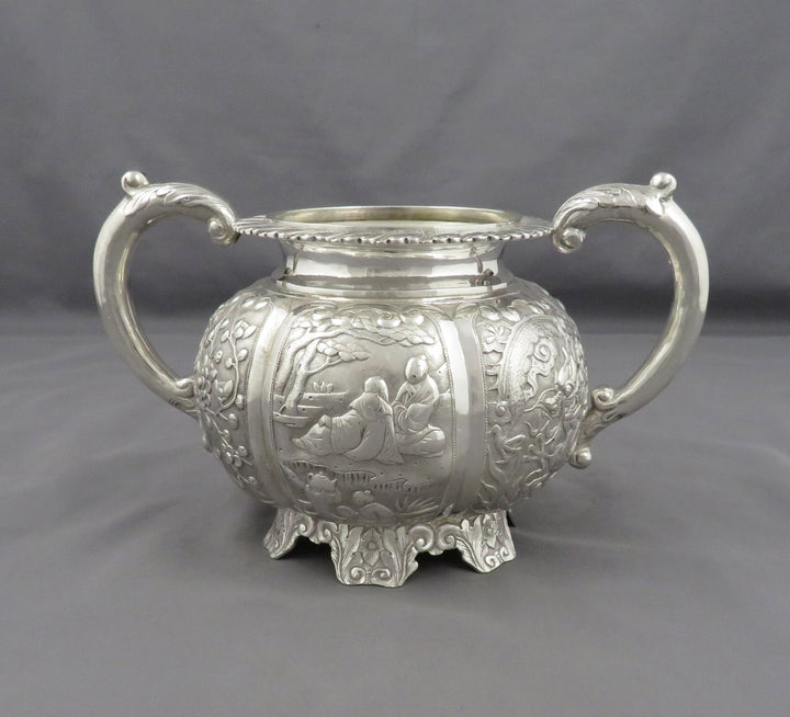 Chinese Export Silver Tea Set