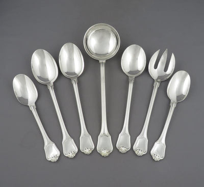 Christofle Dupleix Sterling Silver Flatware Set - JH Tee Antiques