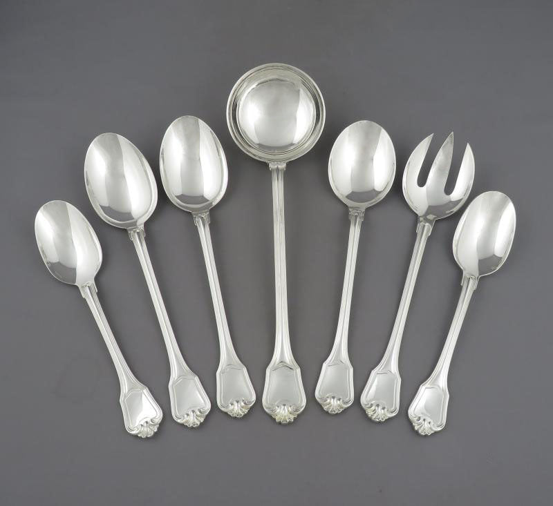 Christofle Dupleix Sterling Silver Flatware Set