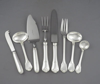 Christofle Dupleix Sterling Silver Flatware Set