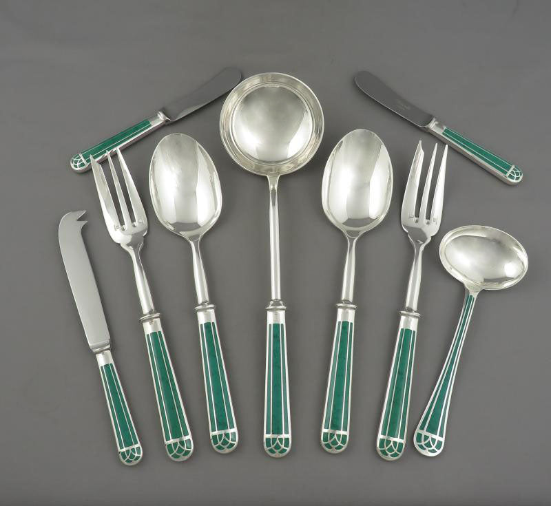 Christofle Talisman Vert Flatware Set - JH Tee Antiques