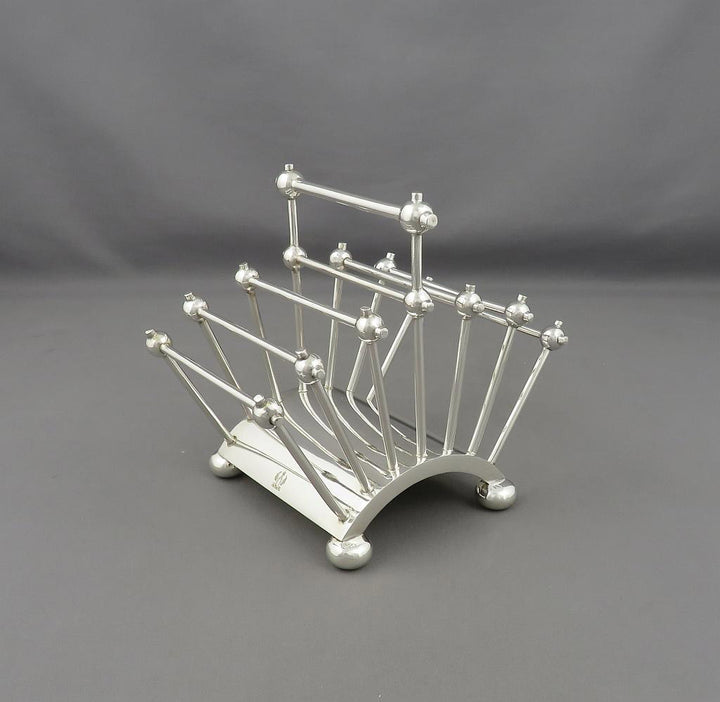 Christopher Dresser Silver Plated Toast Rack - JH Tee Antiques