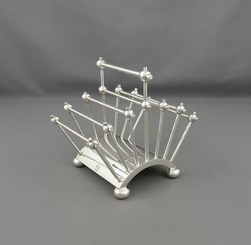 Christopher Dresser Silver Plated Toast Rack - JH Tee Antiques