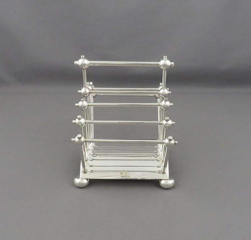 Christopher Dresser Silver Plated Toast Rack - JH Tee Antiques