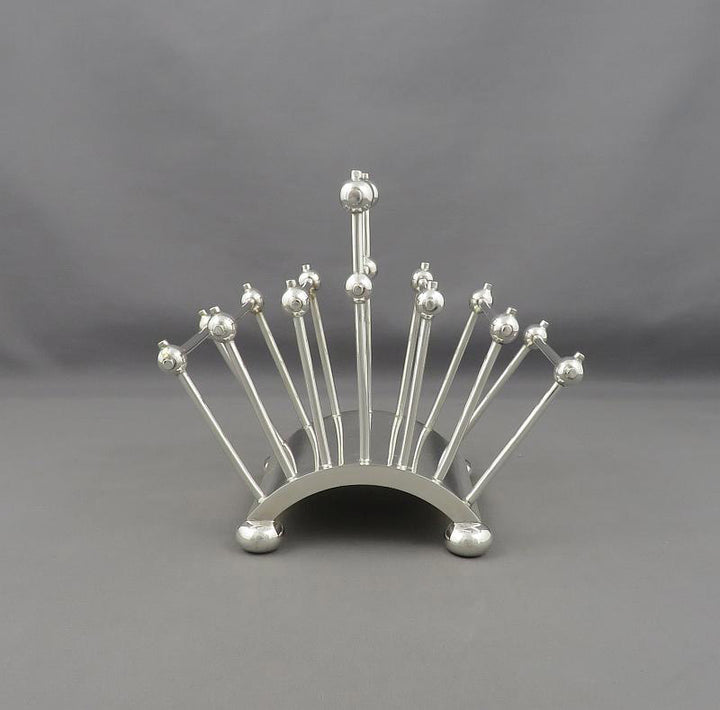 Christopher Dresser Silver Plated Toast Rack - JH Tee Antiques