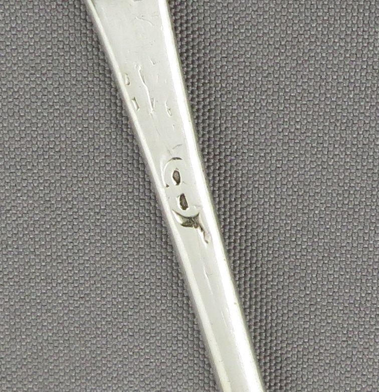 Double Drop Silver Mote Spoon - JH Tee Antiques