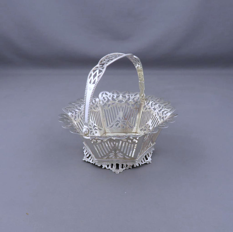 Dutch Sterling Silver Basket - JH Tee Antiques