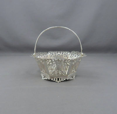 Dutch Sterling Silver Basket - JH Tee Antiques