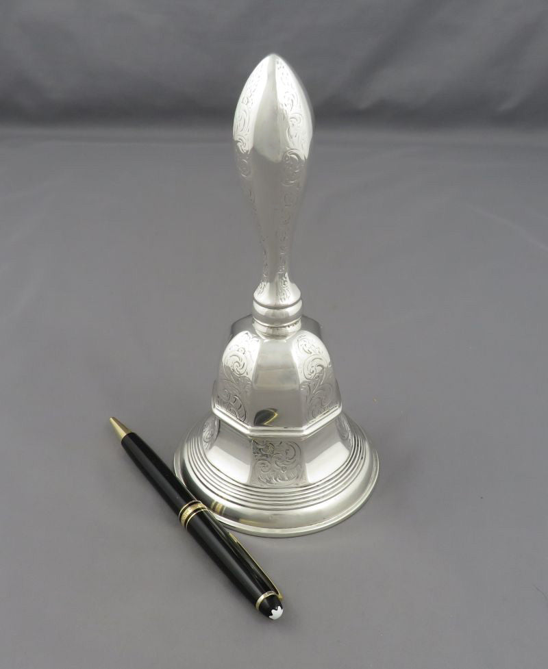 Dutch Silver Table Bell - JH Tee Antiques
