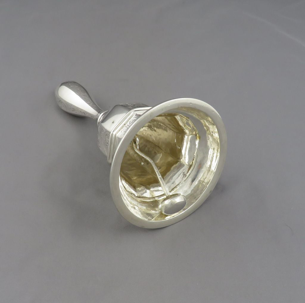 Dutch Silver Table Bell - JH Tee Antiques