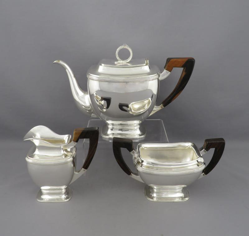 Dutch Sterling Silver Tea Set - JH Tee Antiques