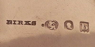Canadian silver hallmark maker's mark of Henry Birks of Montreal c. 1900