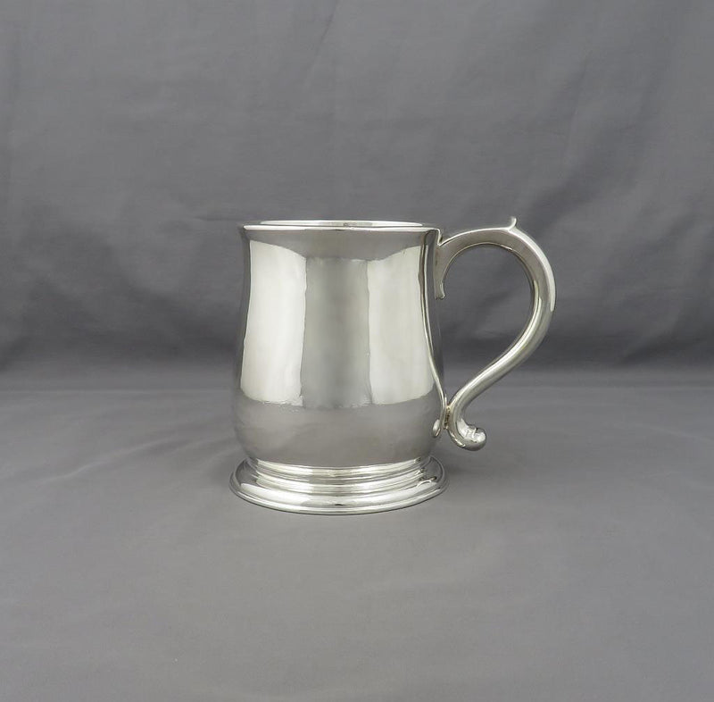 Early George II Silver Pint Mug - JH Tee Antiques