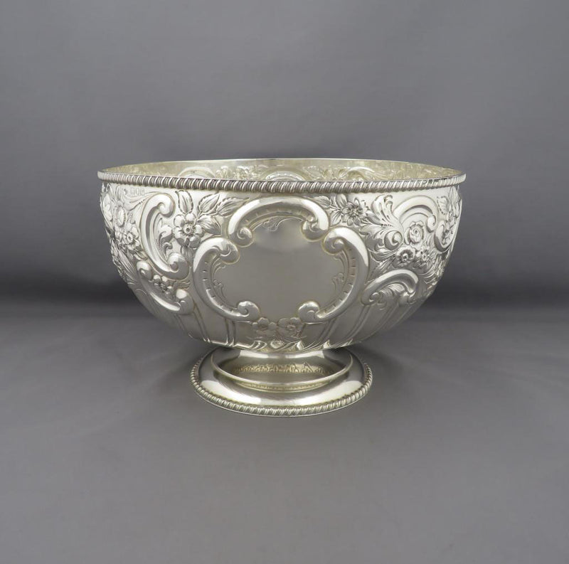 Edwardian Silver Punch Bowl