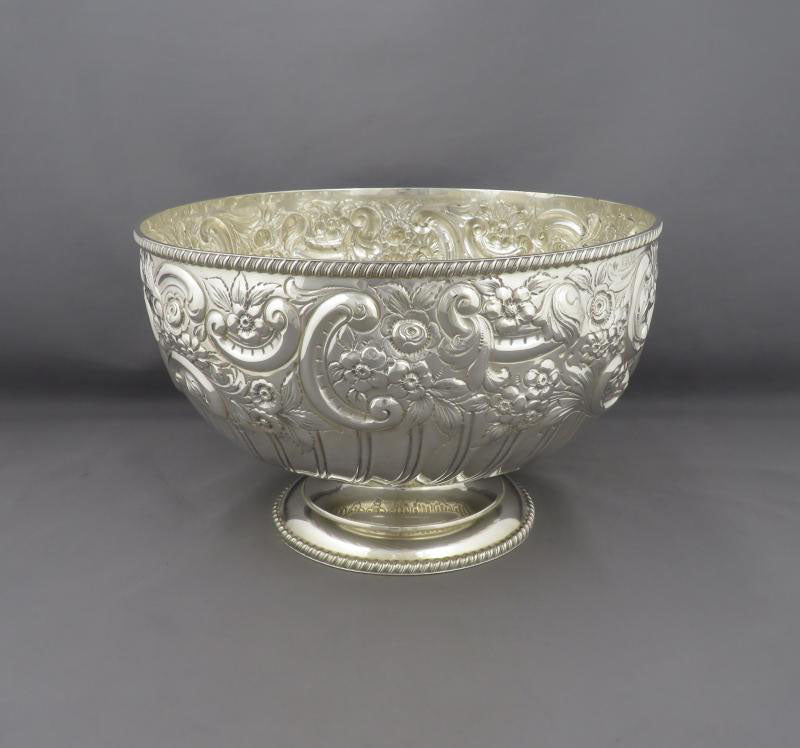 Edwardian Silver Punch Bowl