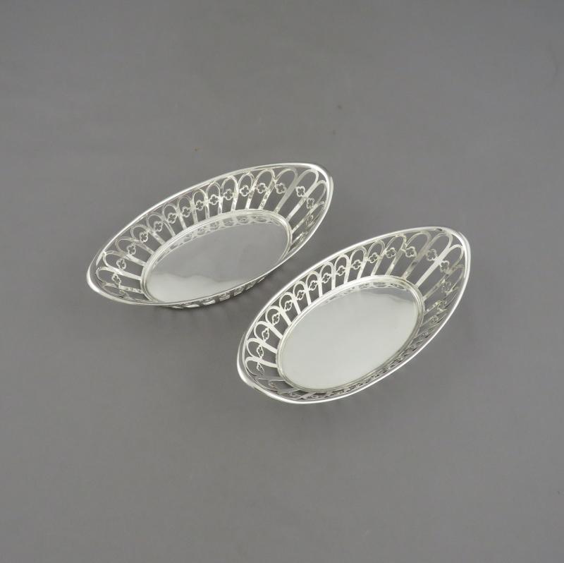 Edwardian Silver Nut Dishes - JH Tee Antiques