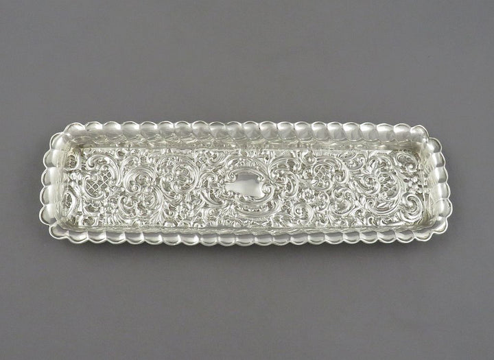 Edwardian Sterling Silver Pin Tray - JH Tee Antiques