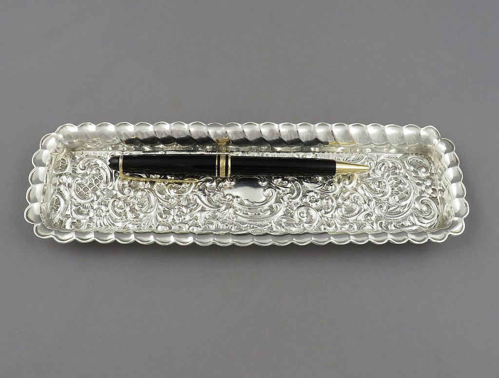 Edwardian Sterling Silver Pin Tray - JH Tee Antiques