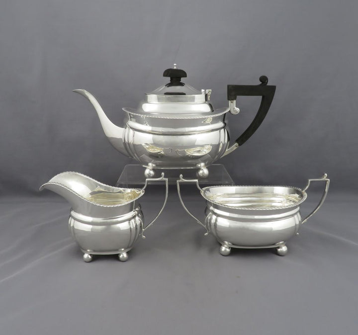 Elkington Sterling Silver Tea Set - JH Tee Antiques