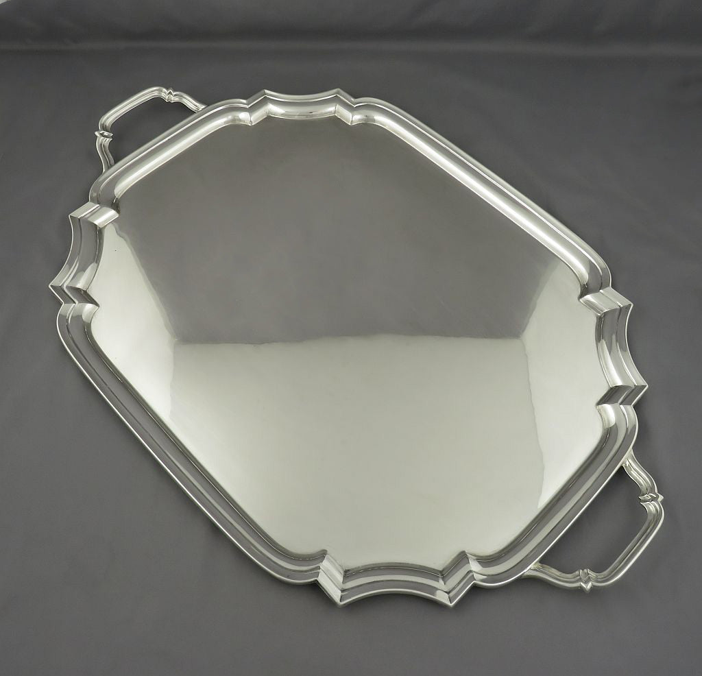English Sterling Silver Tray - JH Tee Antiques