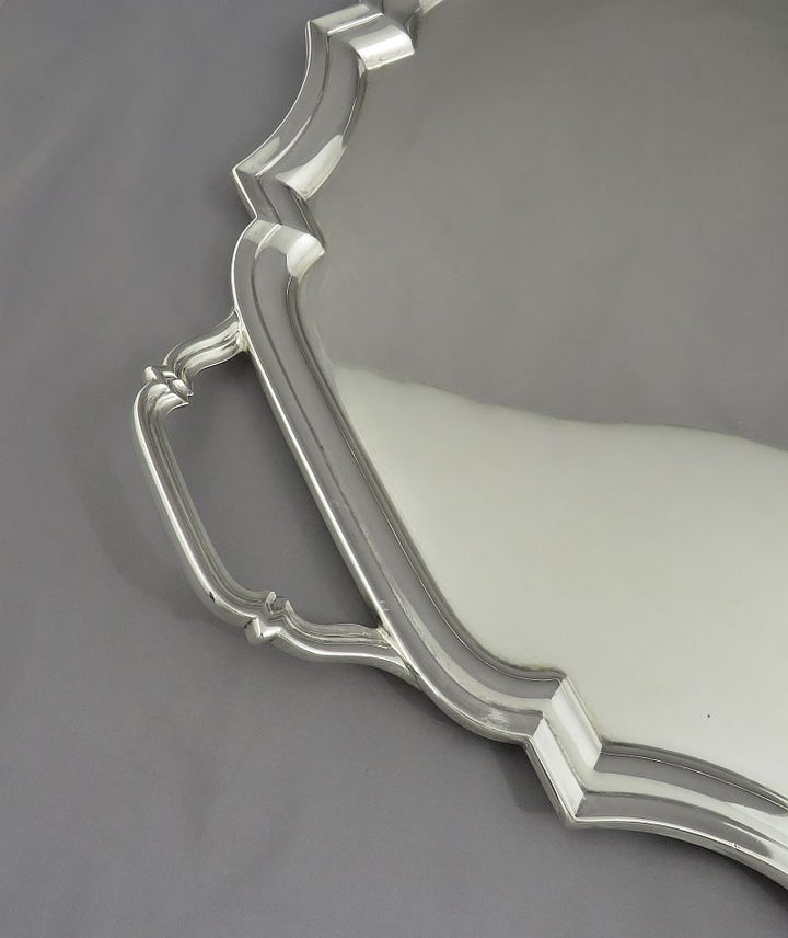 English Sterling Silver Tray - JH Tee Antiques
