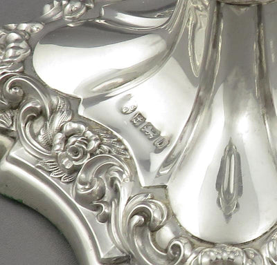 Pair of Edwardian Silver Candlesticks - JH Tee Antiques