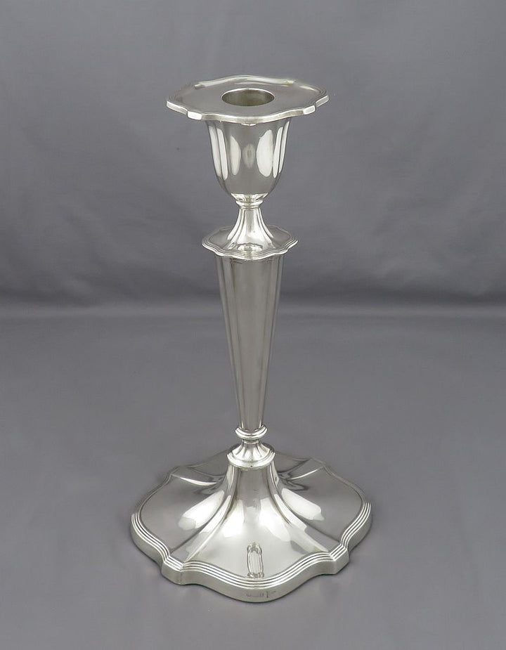 English Sterling Silver Candlesticks - JH Tee Antiques
