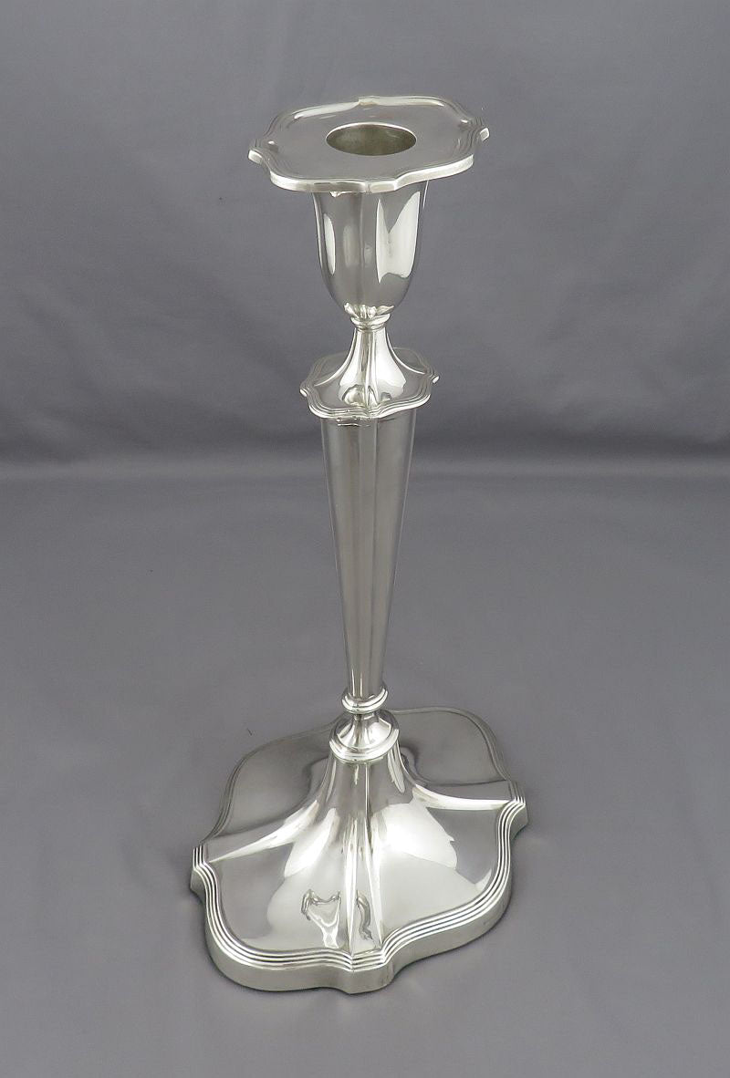 English Sterling Silver Candlesticks - JH Tee Antiques