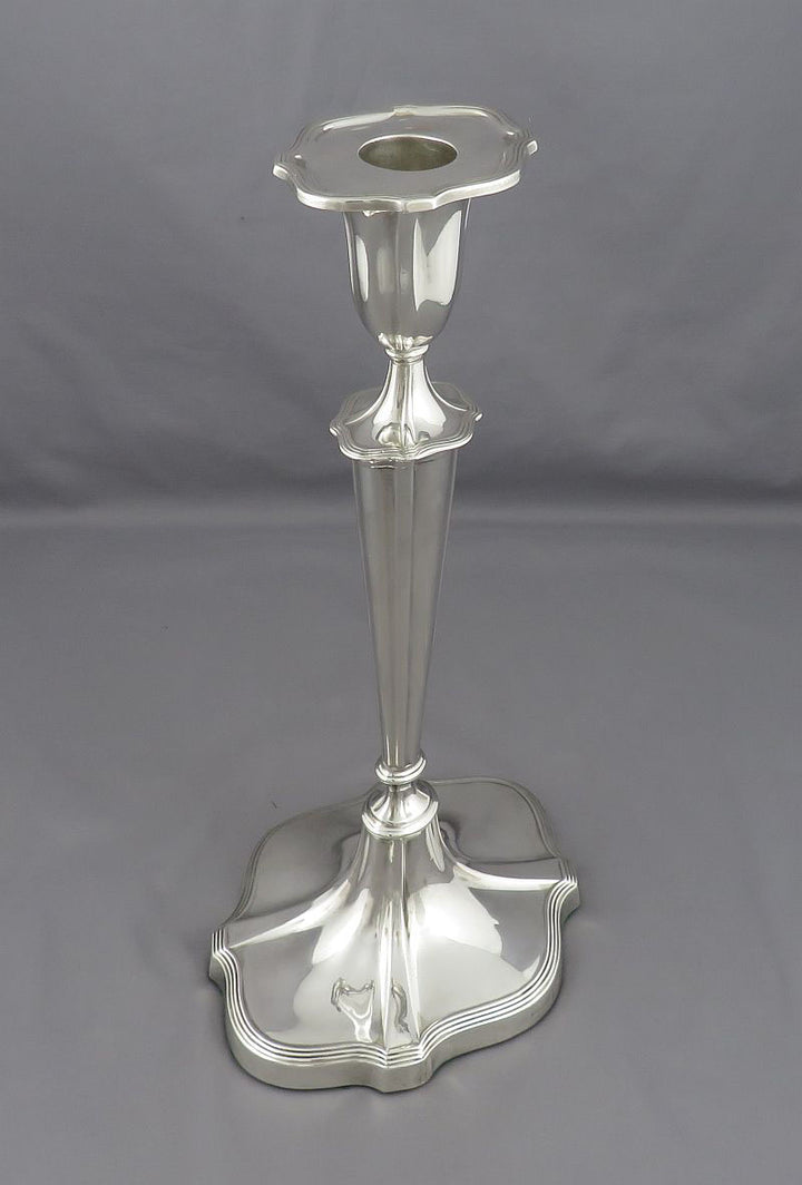 English Sterling Silver Candlesticks - JH Tee Antiques