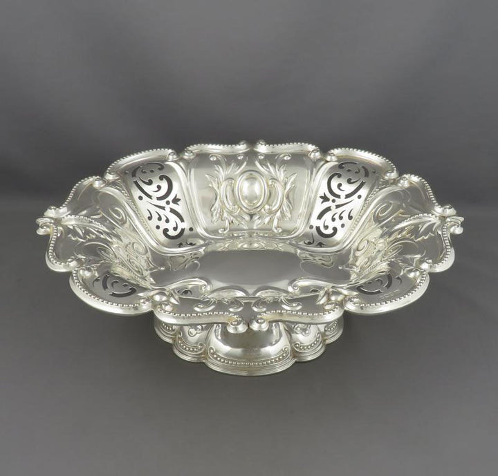Victorian Sterling Silver Comport - JH Tee Antiques