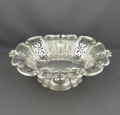 Victorian Sterling Silver Comport - JH Tee Antiques