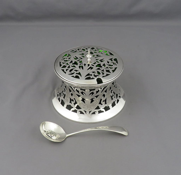 English Silver Condiment Dish - JH Tee Antiques
