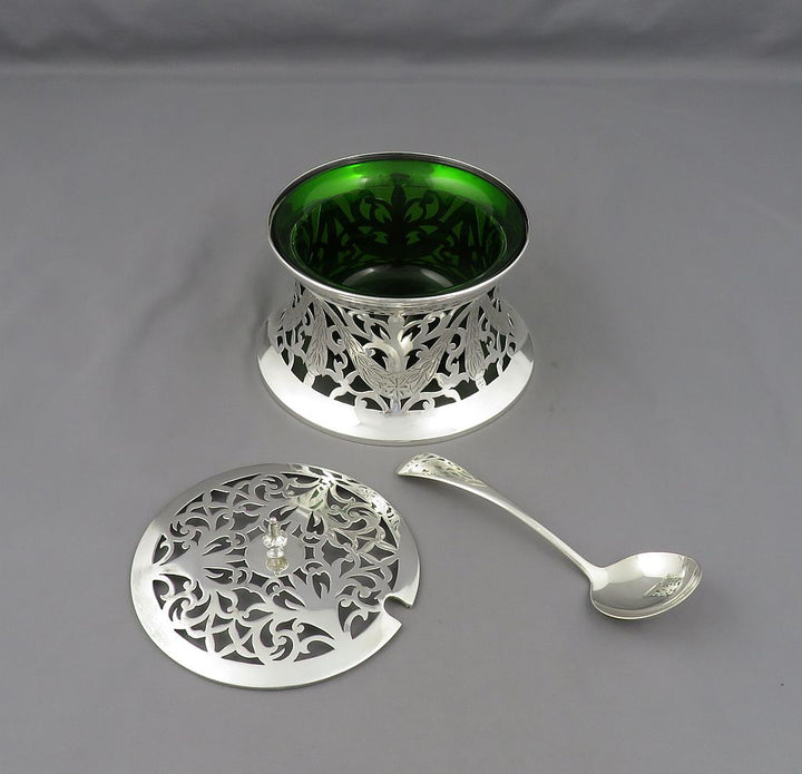 English Silver Condiment Dish - JH Tee Antiques