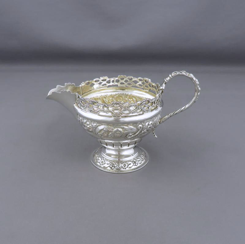 Victorian Silver Cream &amp; Sugar - JH Tee Antiques
