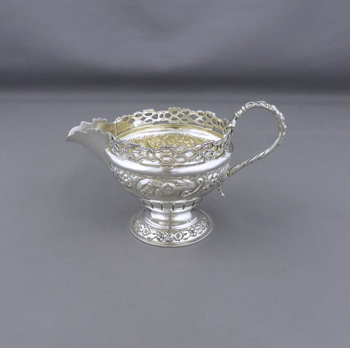 Victorian Silver Cream &amp; Sugar - JH Tee Antiques