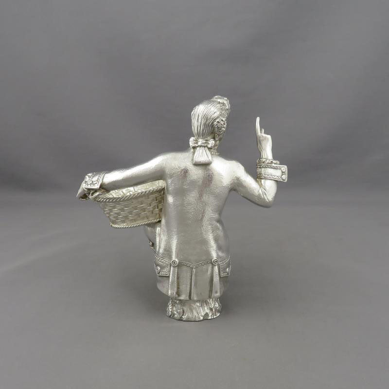 Pair of English Silver Figural Salts - JH Tee Antiques