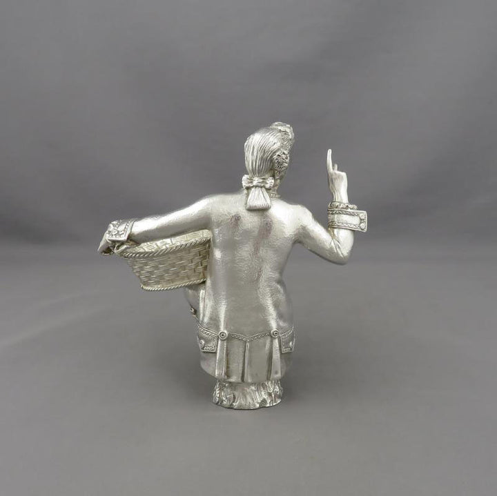 Pair of English Silver Figural Salts - JH Tee Antiques