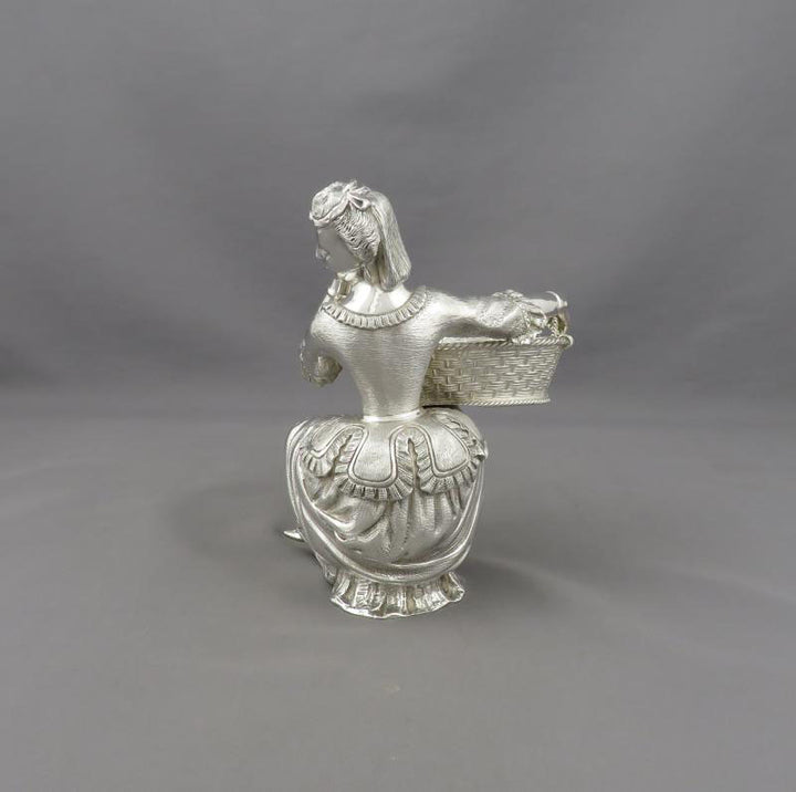 Pair of English Silver Figural Salts - JH Tee Antiques