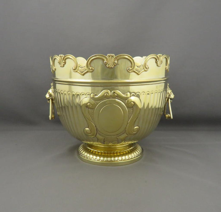 Victorian Silver Gilt Monteith Bowl - JH Tee Antiques