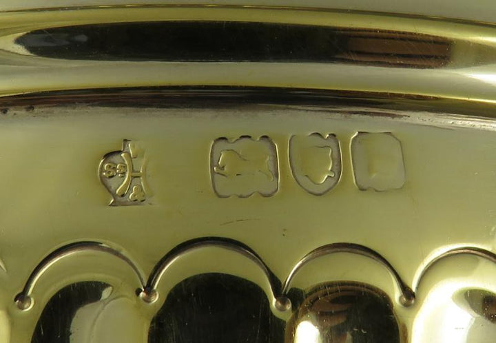 Victorian Silver Gilt Monteith Bowl - JH Tee Antiques