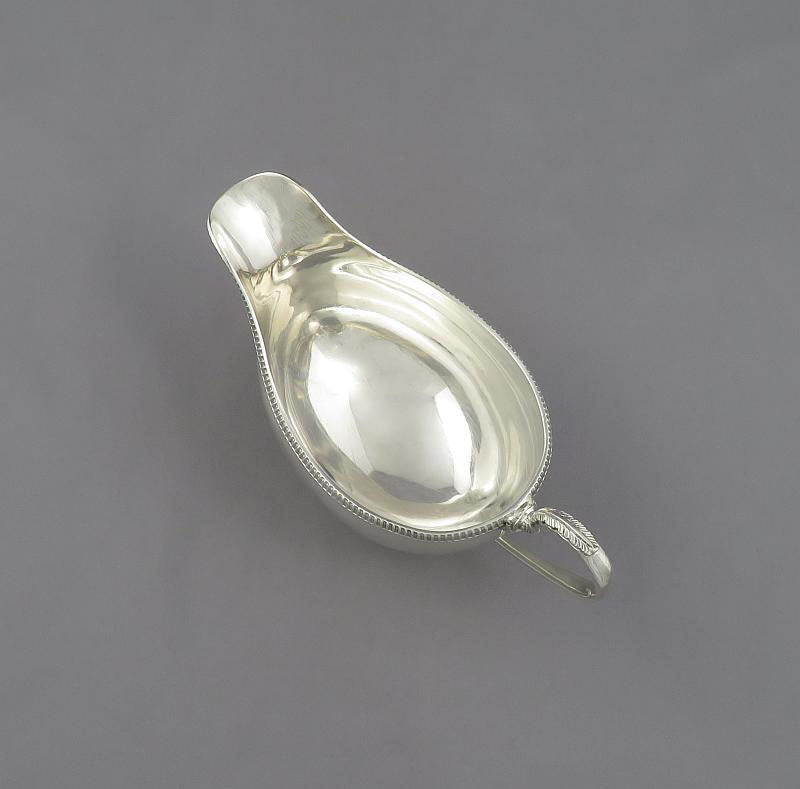 Pair of English Sterling Silver Sauce Boats - JH Tee Antiques