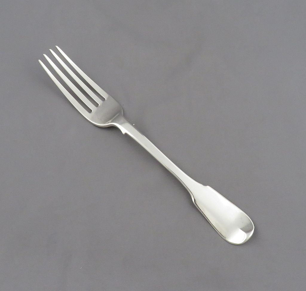 Fiddle Pattern Silver Flatware Service for 6