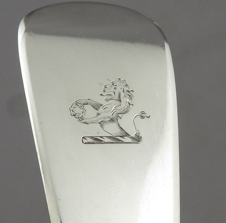 A George IV sterling silver Fiddle pattern fish slice by Charles Eley, hallmarked London 1827
