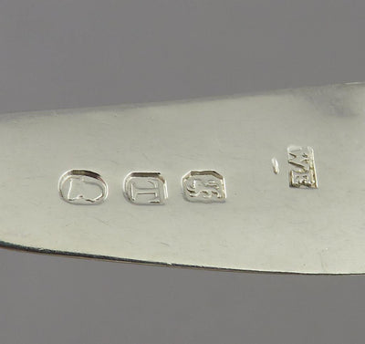 6 Sterling Silver Fiddle Pattern Teaspoons